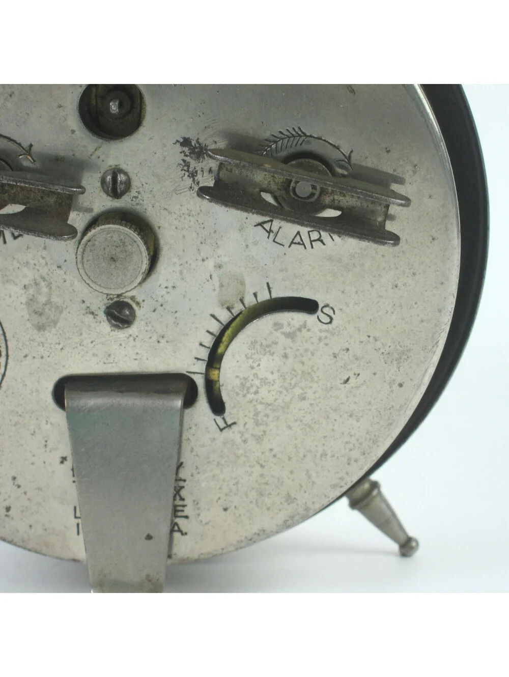 Antique Westclox Big Ben Peg Legs Wind Up Alarm Clock 1910s Nickel Metal Case